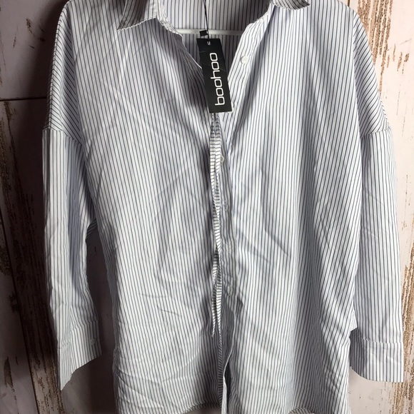 Stripe Corset Front Shirt - Picture 4 of 8